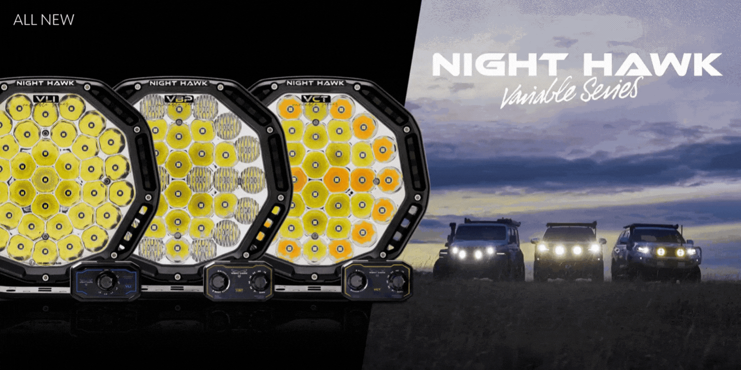 NIGHT HAWK VBP Variable Beam 9″ DRIVING LIGHT KIT