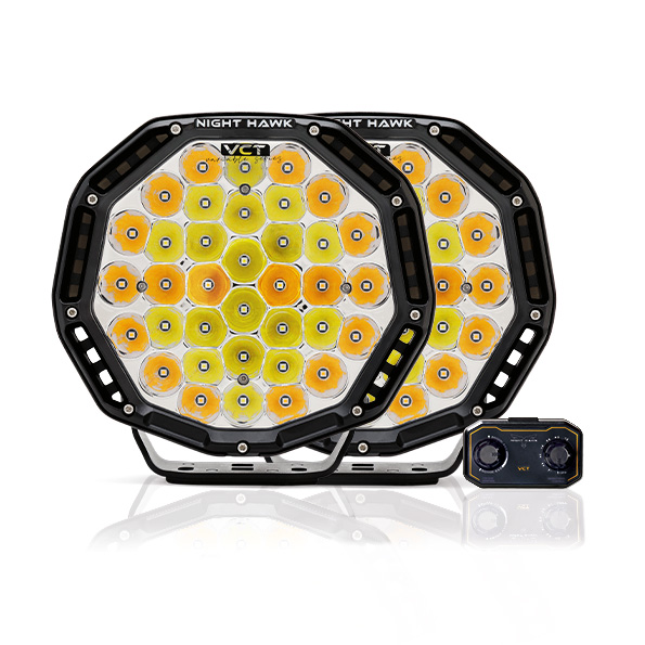 BUSHRANGER NIGHTHAWK DRIVING LIGHT KIT - VCT Variable Colour 9"