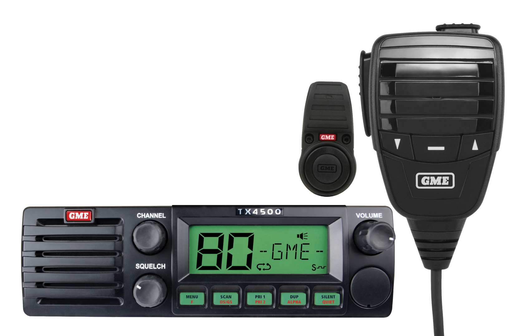 GME TX4500WS2 5 Watt DIN Mount UHF CB Radio with Wireless PTT & ScanSuite
