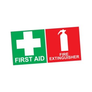 First Aid and Fire Extinguisher Stickers for Vehicles