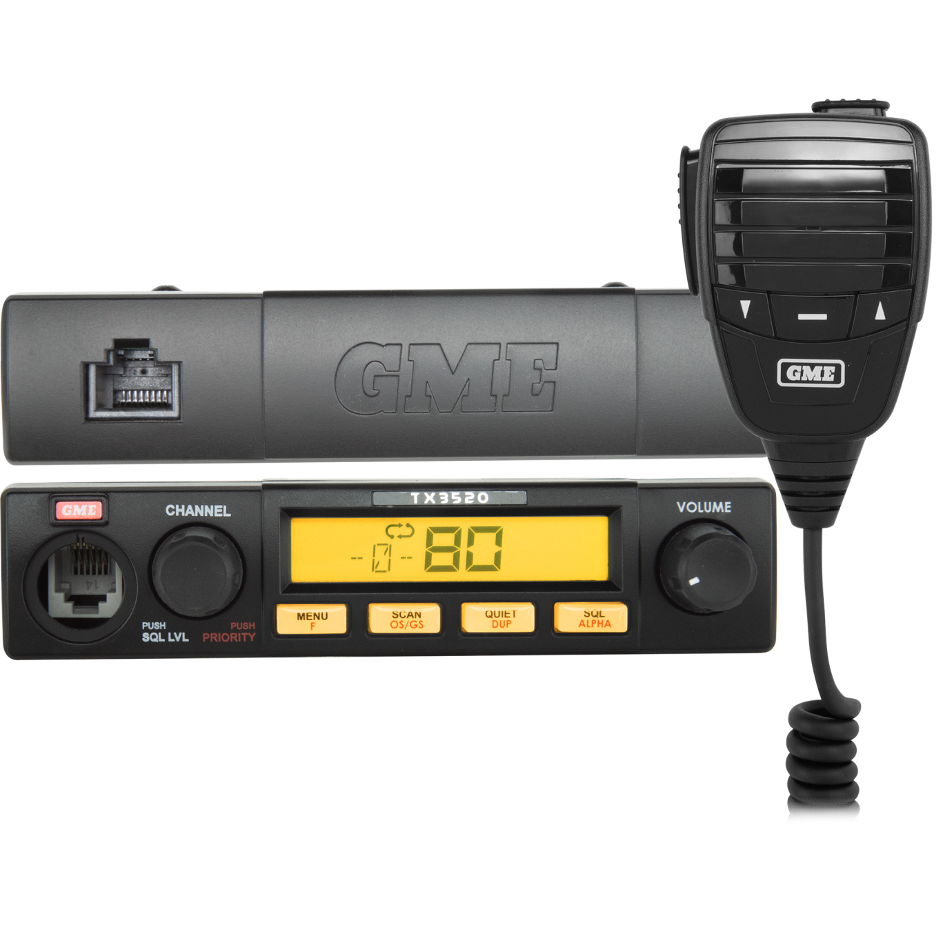 GME TX3520S 5 WATT REMOTE HEAD UHF CB RADIO WITH SCANSUITE