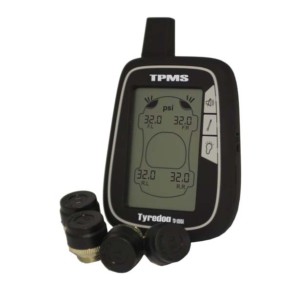 TYREDOG TPMS 4 Wheel External Tyre Pressure & Temperature Monitor TDA-4C