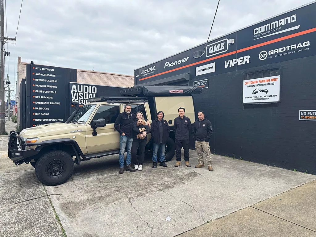 Audio Visual Security – 4x4 vehicle fitout at our Brunswick workshop